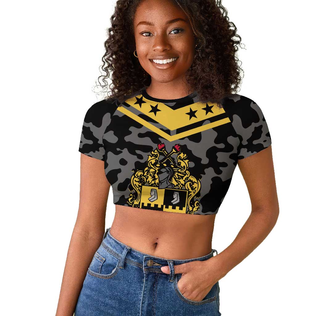 Alpha Phi Alpha Camouflage Raglan Cropped T shirt Perfect For Fraternity