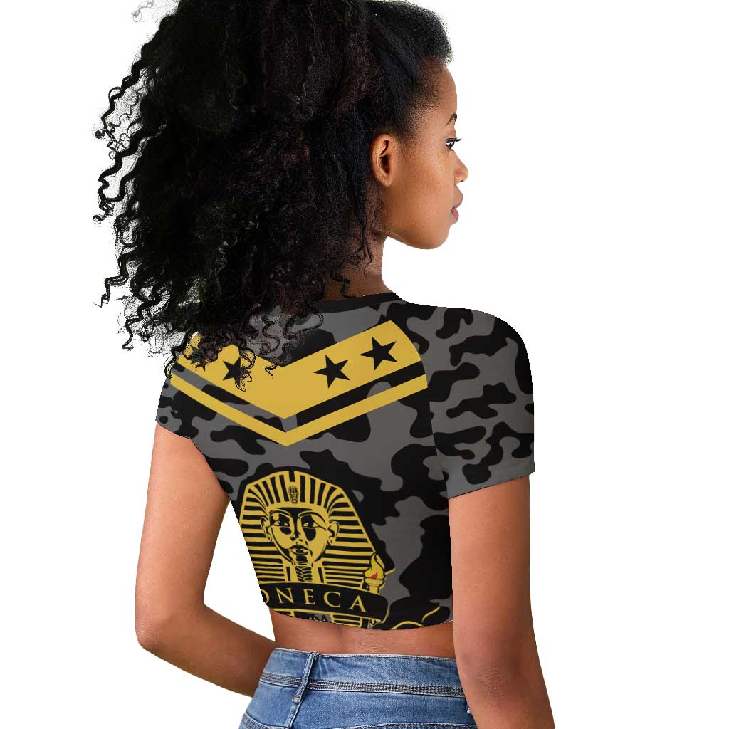 Alpha Phi Alpha Camouflage Raglan Cropped T shirt Perfect For Fraternity