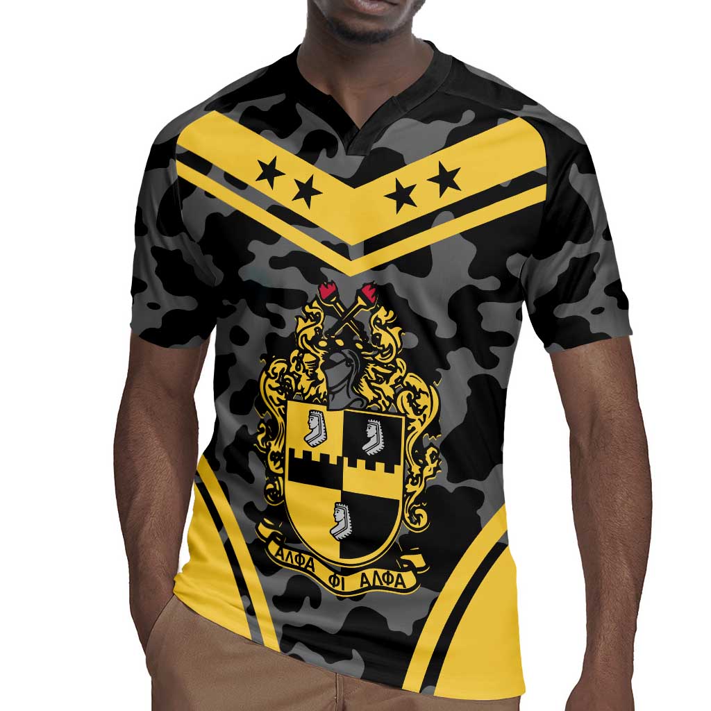 Alpha Phi Alpha Camouflage Rugby Jersey Perfect For Fraternity