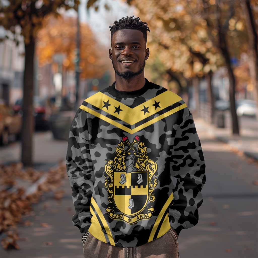 Alpha Phi Alpha Camouflage Sweatshirt Perfect For Fraternity