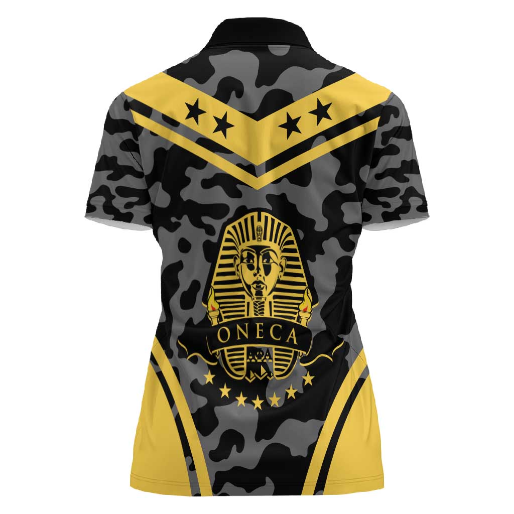 Alpha Phi Alpha Camouflage Women Polo Shirt Perfect For Fraternity