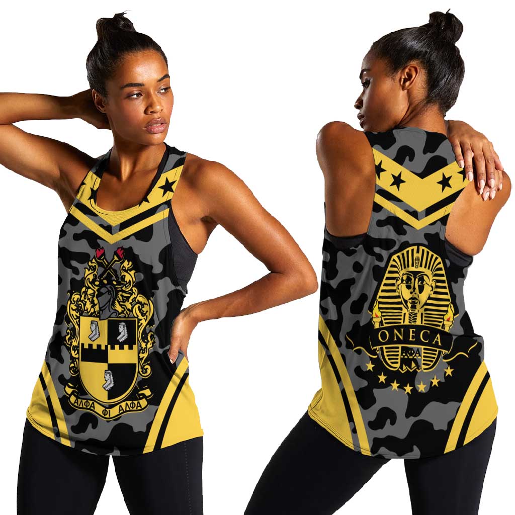 Alpha Phi Alpha Camouflage Women Racerback Tank Perfect For Fraternity