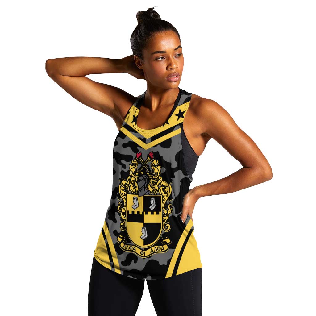 Alpha Phi Alpha Camouflage Women Racerback Tank Perfect For Fraternity