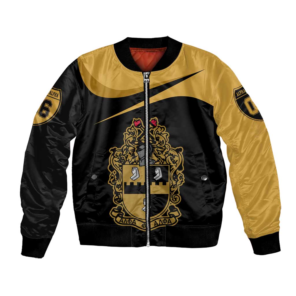 Alpha Phi Alpha Fraternity Bomber Jacket Curve Design For Fraternity Pride