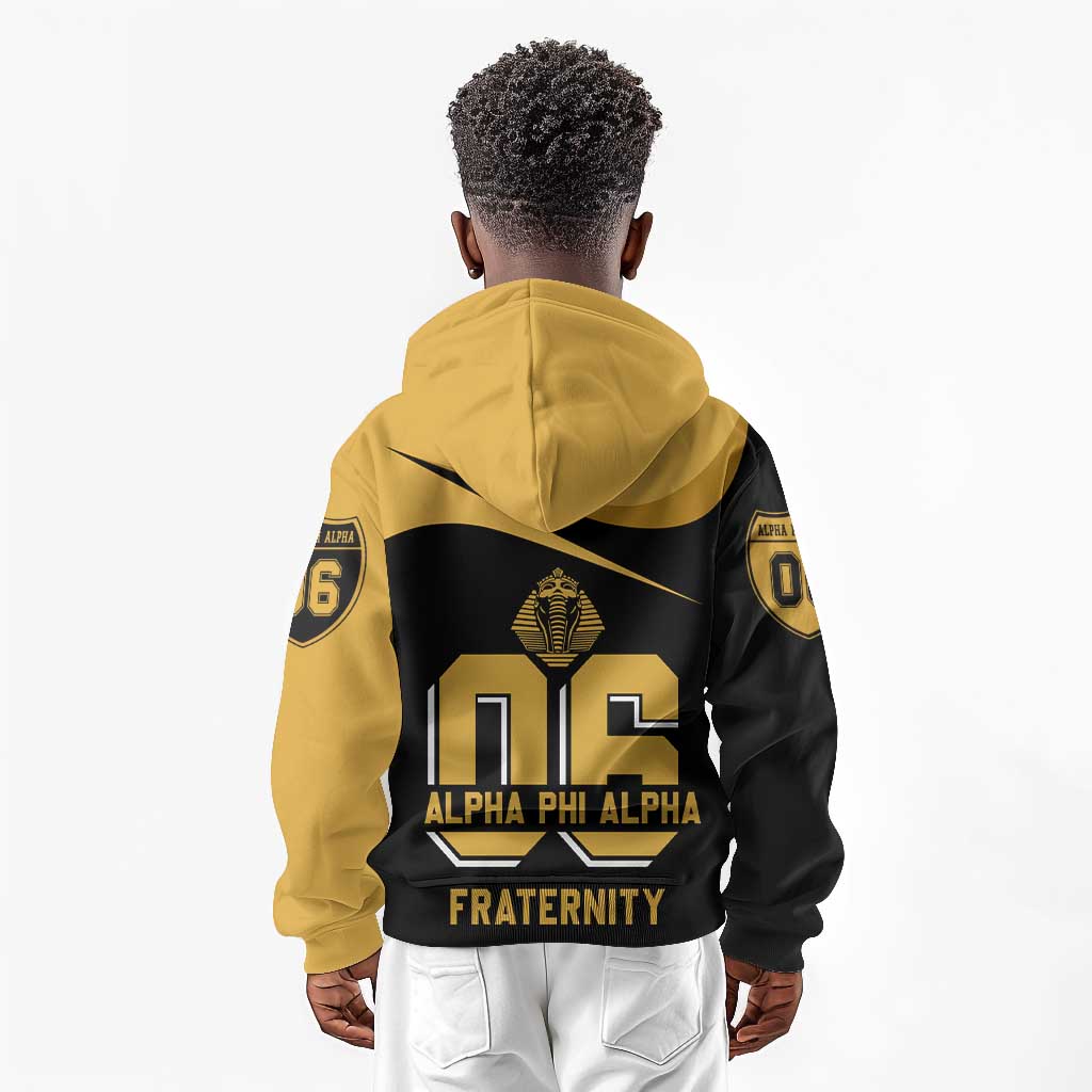 Alpha Phi Alpha Fraternity Kid Hoodie Curve Design For Fraternity Pride