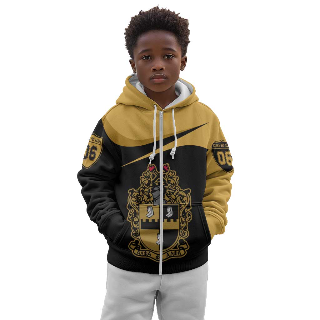 Alpha Phi Alpha Fraternity Kid Hoodie Curve Design For Fraternity Pride DT01