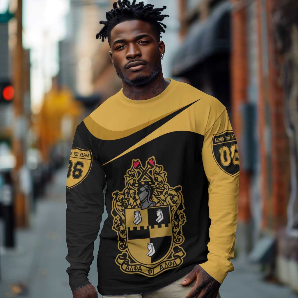 Alpha Phi Alpha Fraternity Long Sleeve Shirt Curve Design For Fraternity Pride