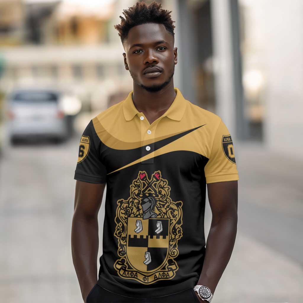 Alpha Phi Alpha Fraternity Polo Shirt Curve Design For Fraternity Pride