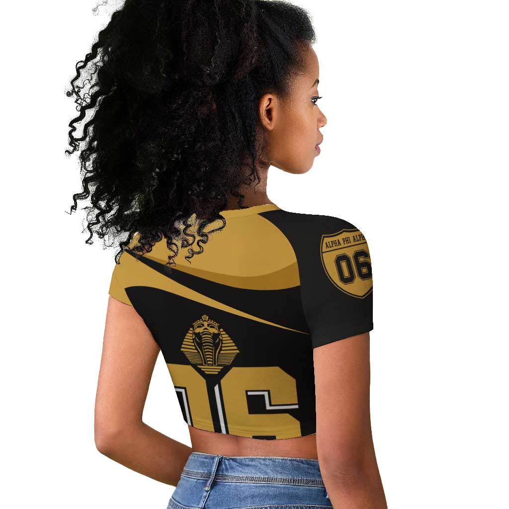 Alpha Phi Alpha Fraternity Raglan Cropped T shirt Curve Design For Fraternity Pride