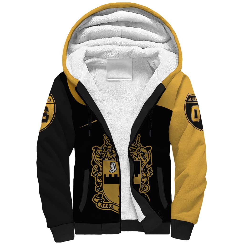 Alpha Phi Alpha Fraternity Sherpa Hoodie Curve Design For Fraternity Pride