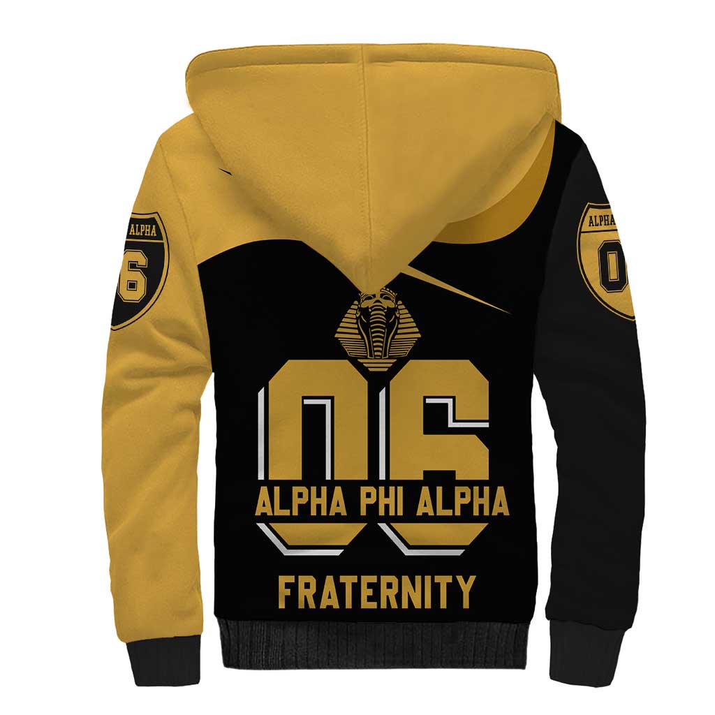 Alpha Phi Alpha Fraternity Sherpa Hoodie Curve Design For Fraternity Pride