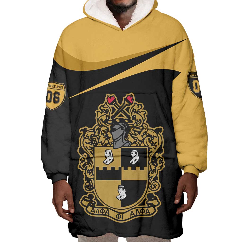 Alpha Phi Alpha Fraternity Wearable Blanket Hoodie Curve Design For Fraternity Pride