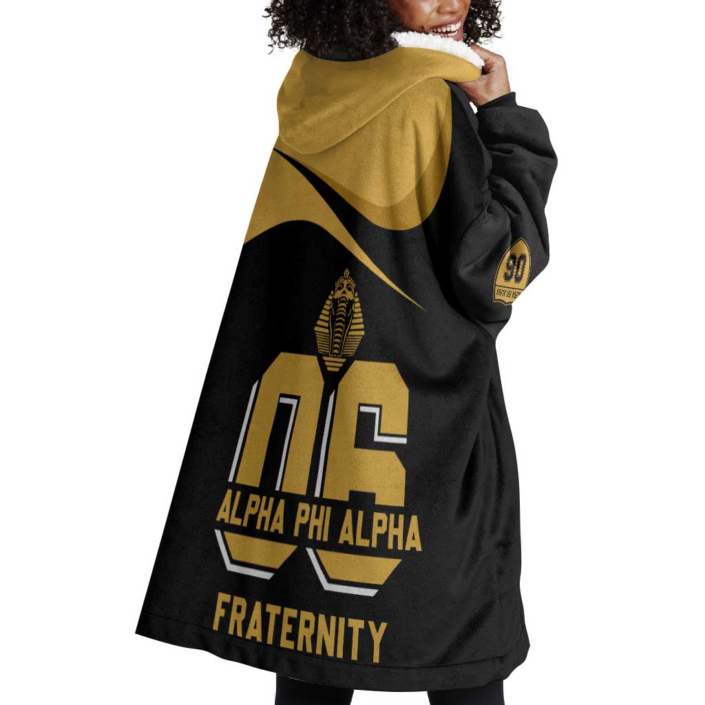 Alpha Phi Alpha Fraternity Wearable Blanket Hoodie Curve Design For Fraternity Pride