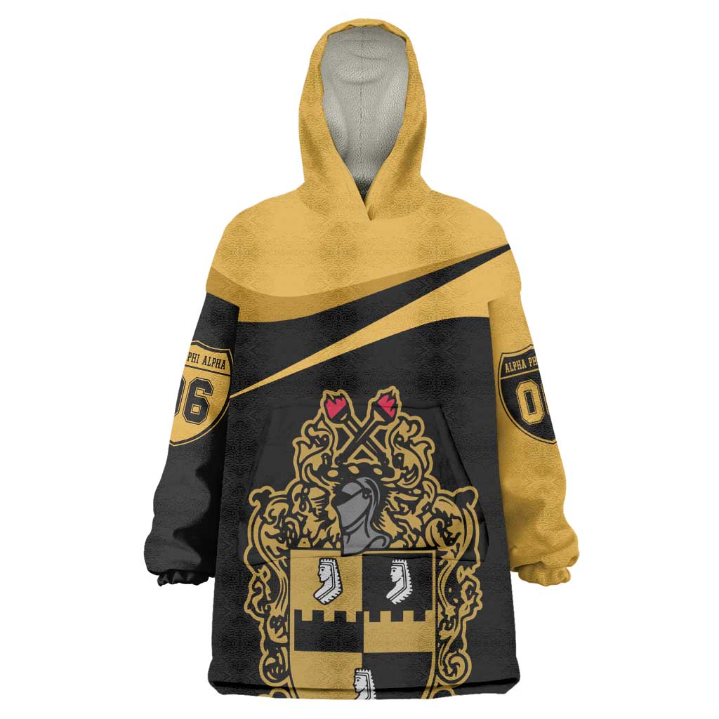 Alpha Phi Alpha Fraternity Wearable Blanket Hoodie Curve Design For Fraternity Pride