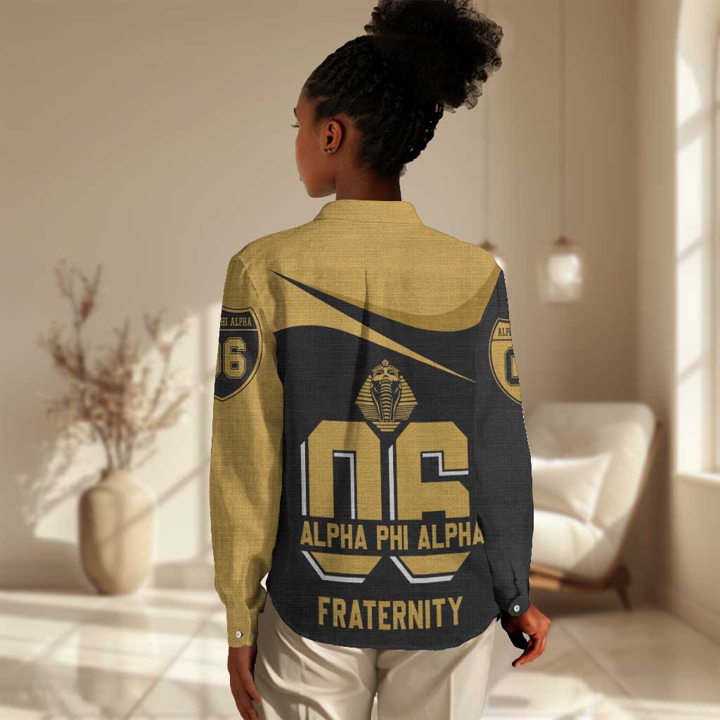 Alpha Phi Alpha Fraternity Women Casual Shirt Curve Design For Fraternity Pride