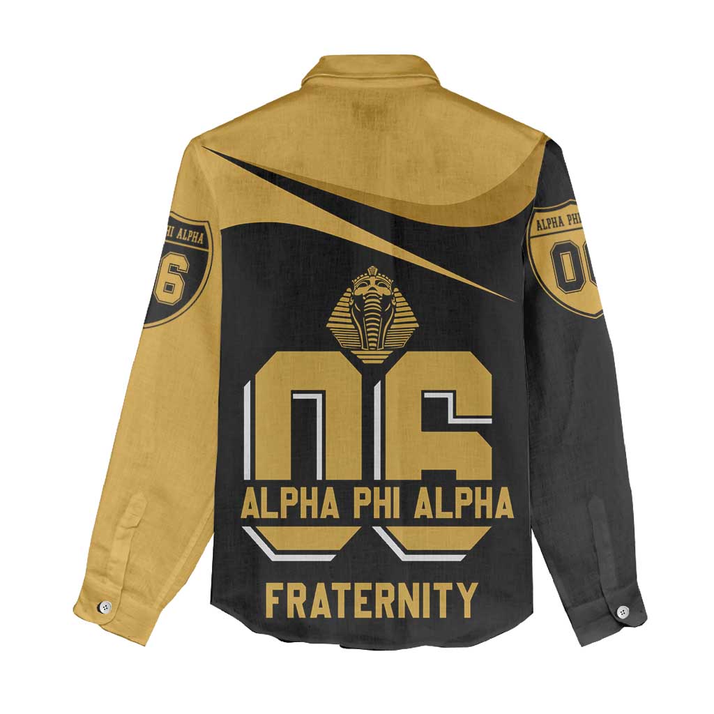 Alpha Phi Alpha Fraternity Women Casual Shirt Curve Design For Fraternity Pride