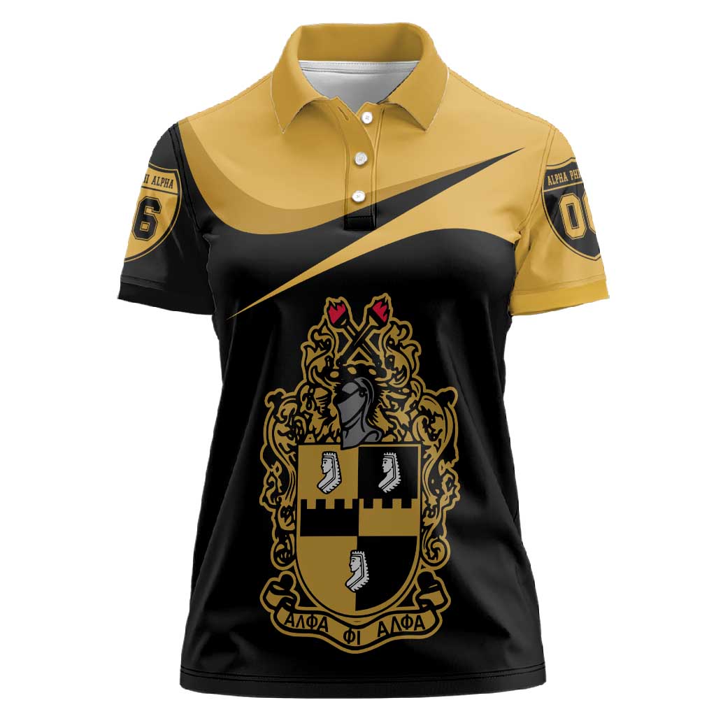 Alpha Phi Alpha Fraternity Women Polo Shirt Curve Design For Fraternity Pride