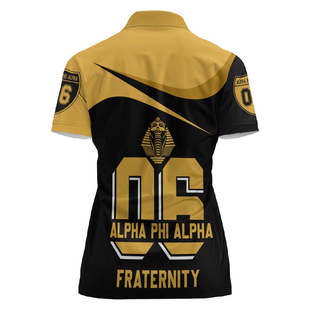 Alpha Phi Alpha Fraternity Women Polo Shirt Curve Design For Fraternity Pride