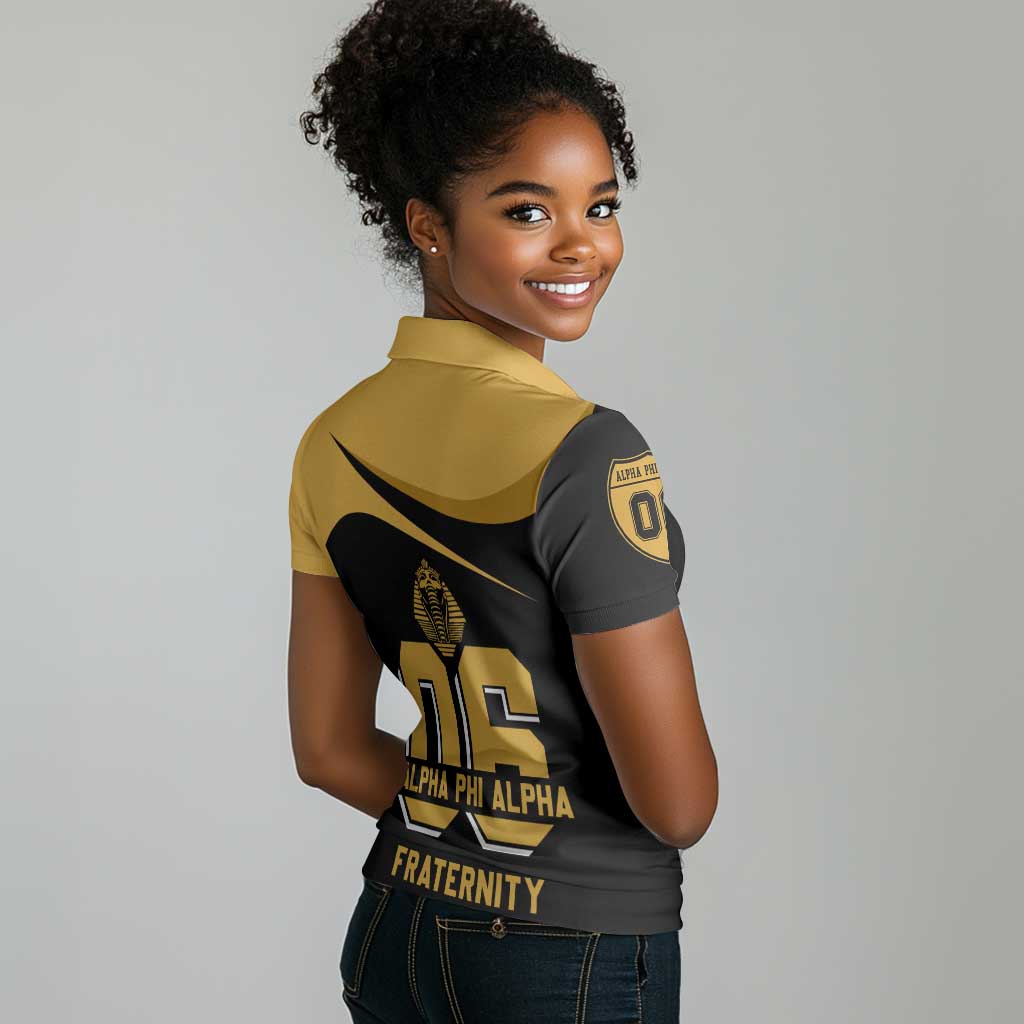Alpha Phi Alpha Fraternity Women Polo Shirt Curve Design For Fraternity Pride