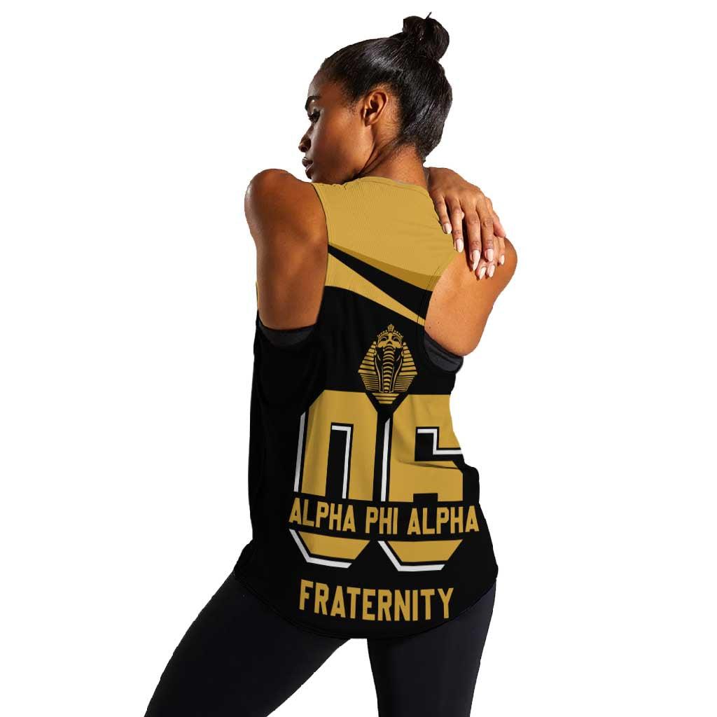 Alpha Phi Alpha Fraternity Women Racerback Tank Curve Design For Fraternity Pride
