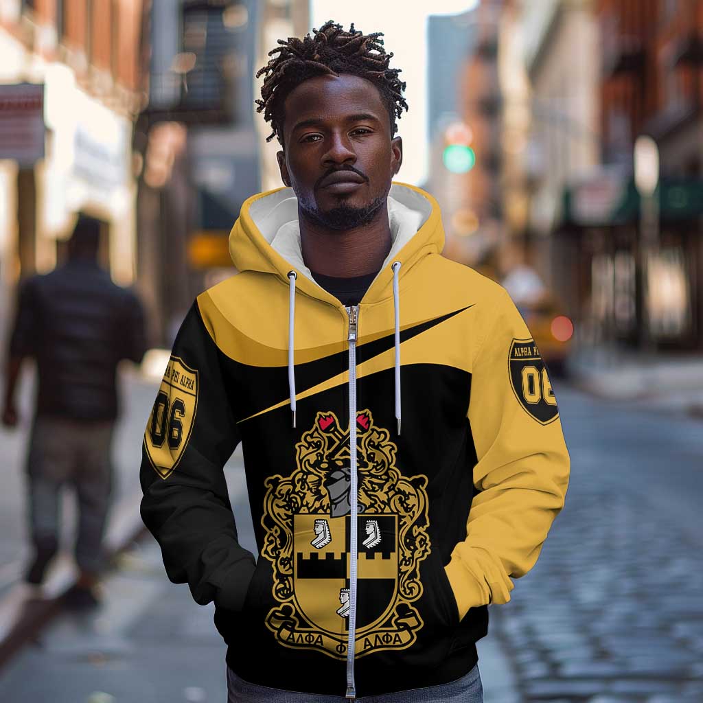 Alpha Phi Alpha Fraternity Zip Hoodie Curve Design For Fraternity Pride