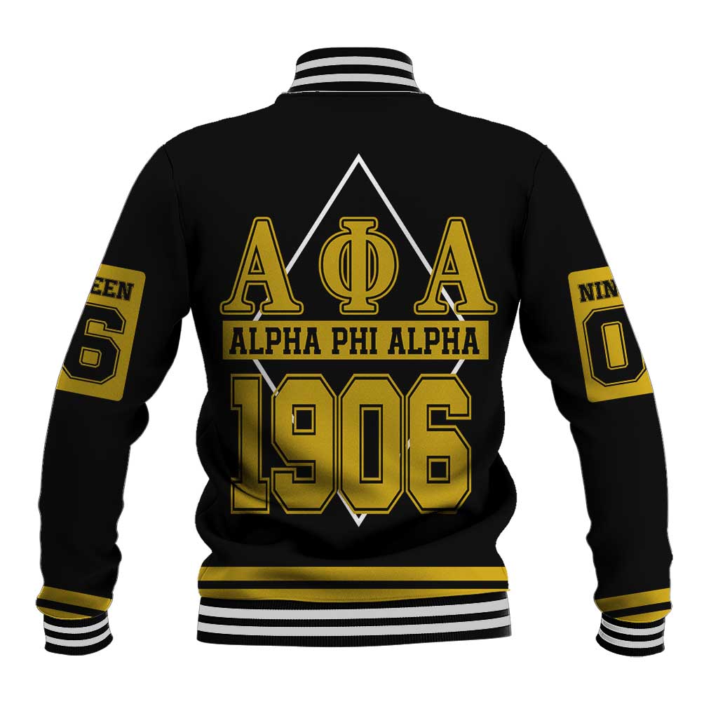 Ice Cold 06 Alpha Phi Alpha With Diamond Accents Baseball Jacket