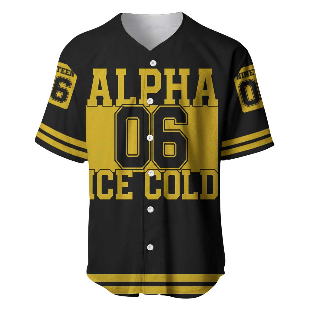 Ice Cold 06 Alpha Phi Alpha With Diamond Accents Baseball Jersey