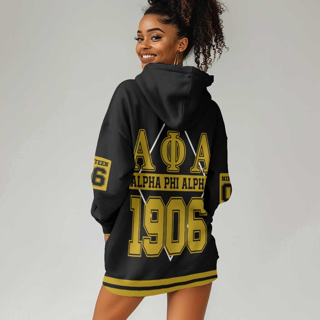 Ice Cold 06 Alpha Phi Alpha With Diamond Accents Hoodie Dress