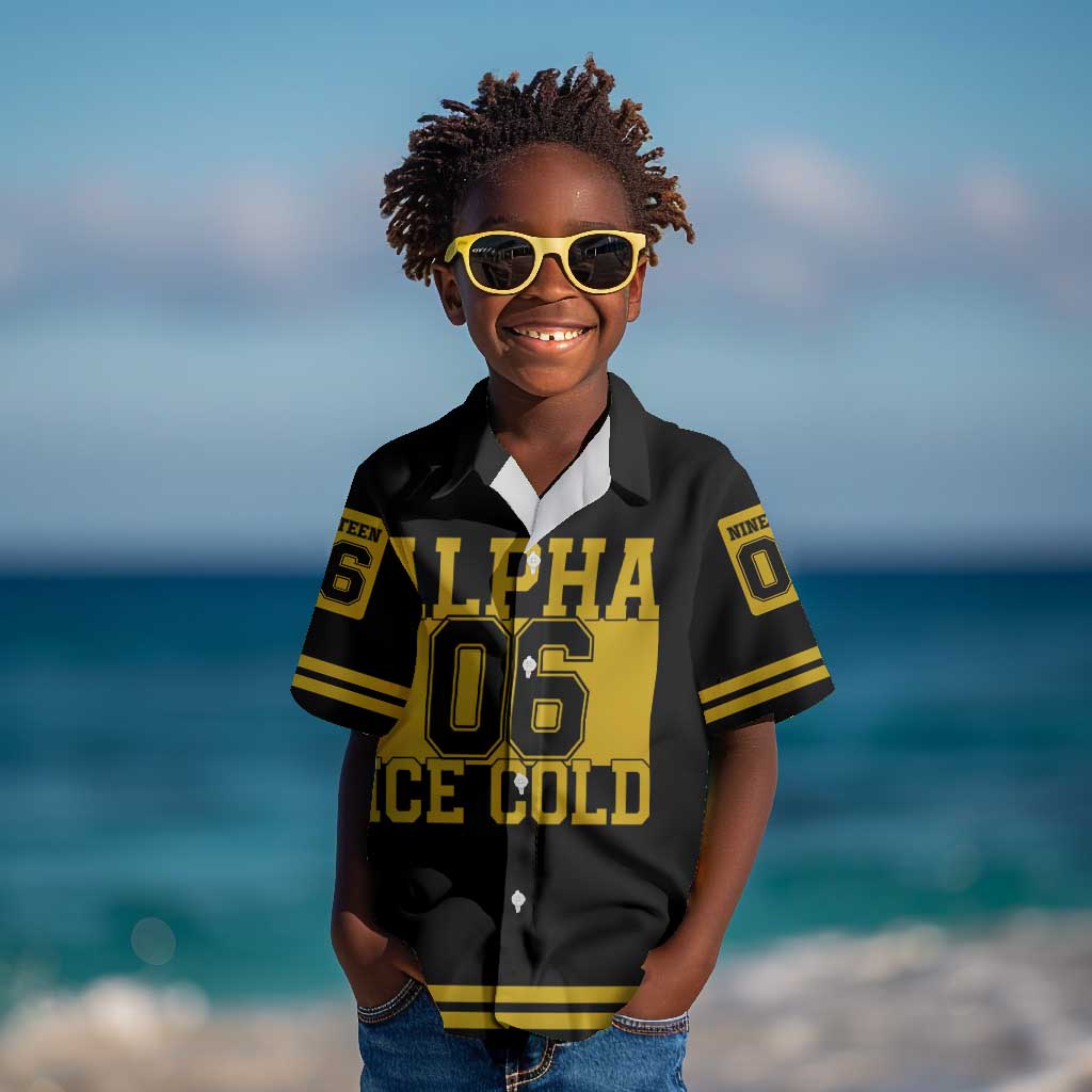 Ice Cold 06 Alpha Phi Alpha With Diamond Accents Kid Hawaiian Shirt
