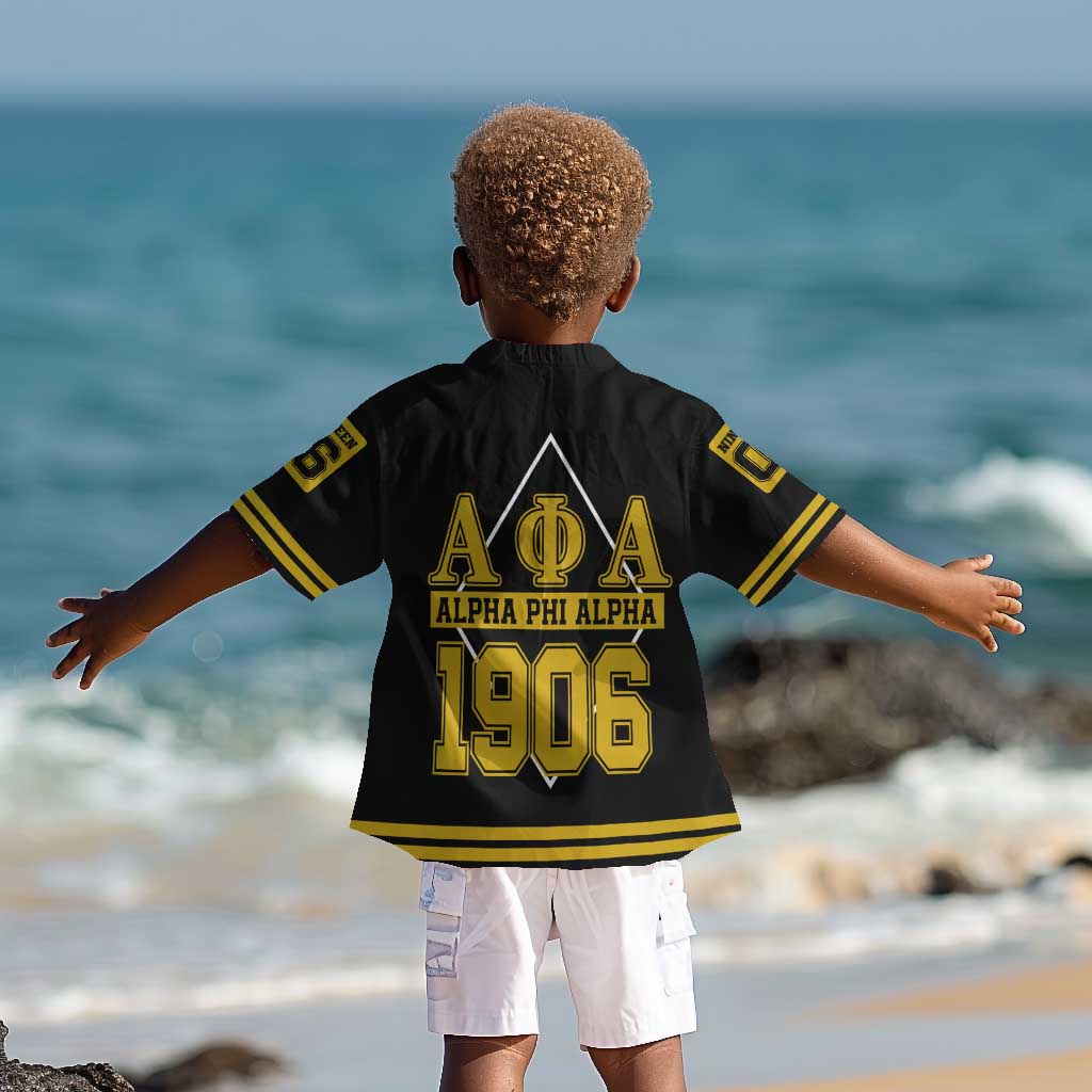 Ice Cold 06 Alpha Phi Alpha With Diamond Accents Kid Hawaiian Shirt