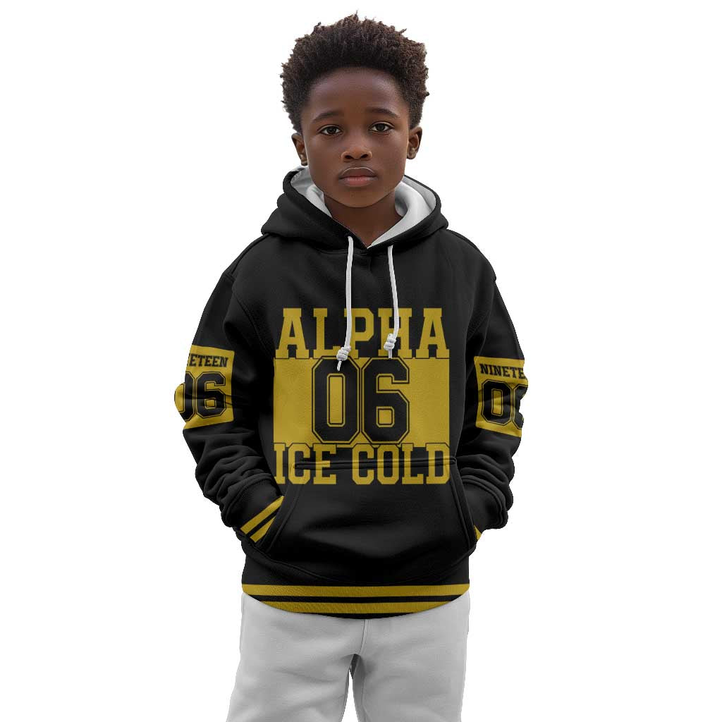 Ice Cold 06 Alpha Phi Alpha With Diamond Accents Kid Hoodie