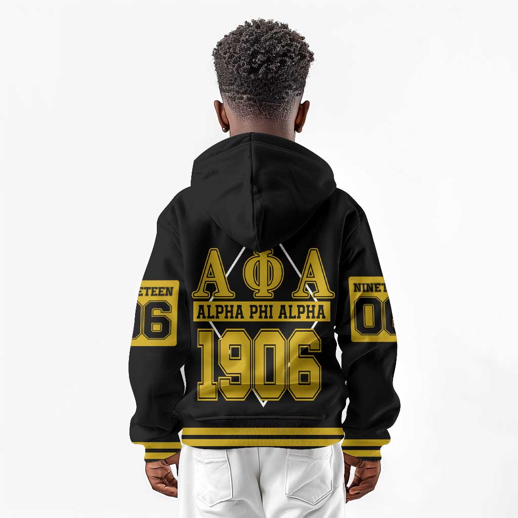 Ice Cold 06 Alpha Phi Alpha With Diamond Accents Kid Hoodie