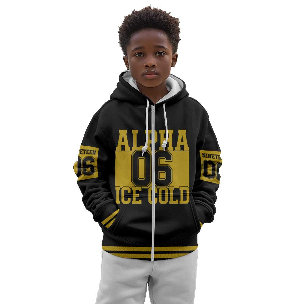 Ice Cold 06 Alpha Phi Alpha With Diamond Accents Kid Hoodie DT01