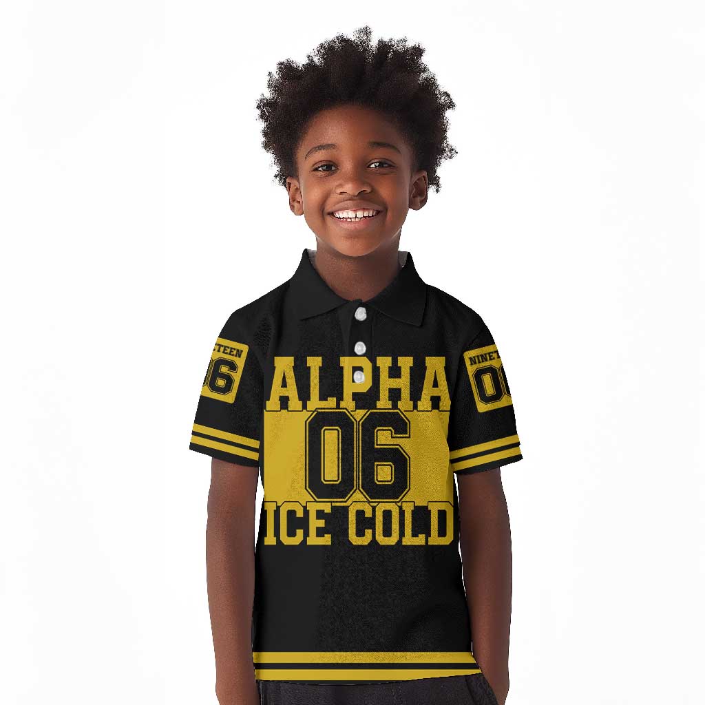 Ice Cold 06 Alpha Phi Alpha With Diamond Accents Kid Polo Shirt