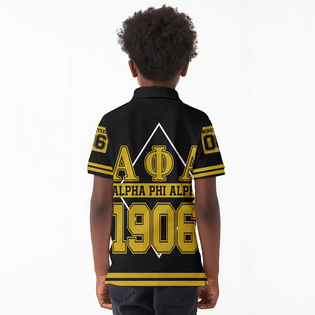 Ice Cold 06 Alpha Phi Alpha With Diamond Accents Kid Polo Shirt