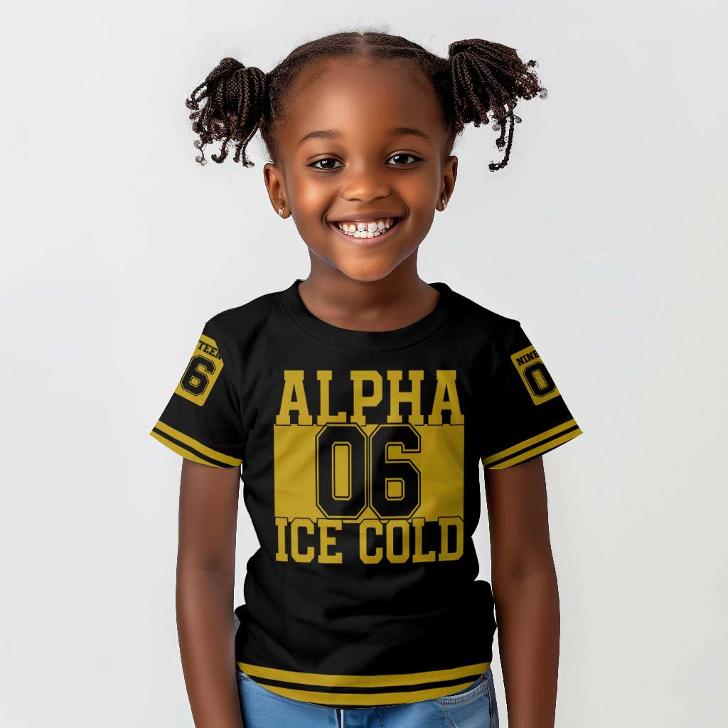 Ice Cold 06 Alpha Phi Alpha With Diamond Accents Kid T shirt