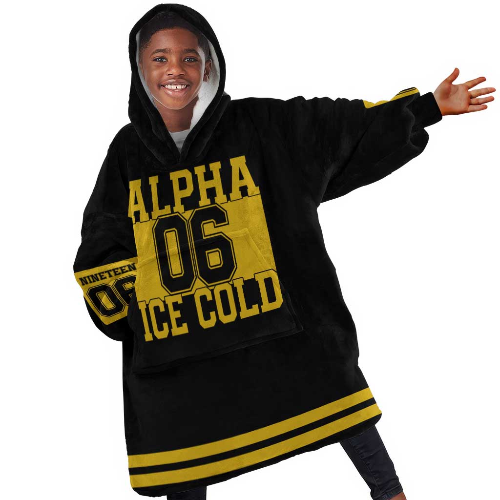 Ice Cold 06 Alpha Phi Alpha With Diamond Accents Kid Wearable Blanket Hoodie