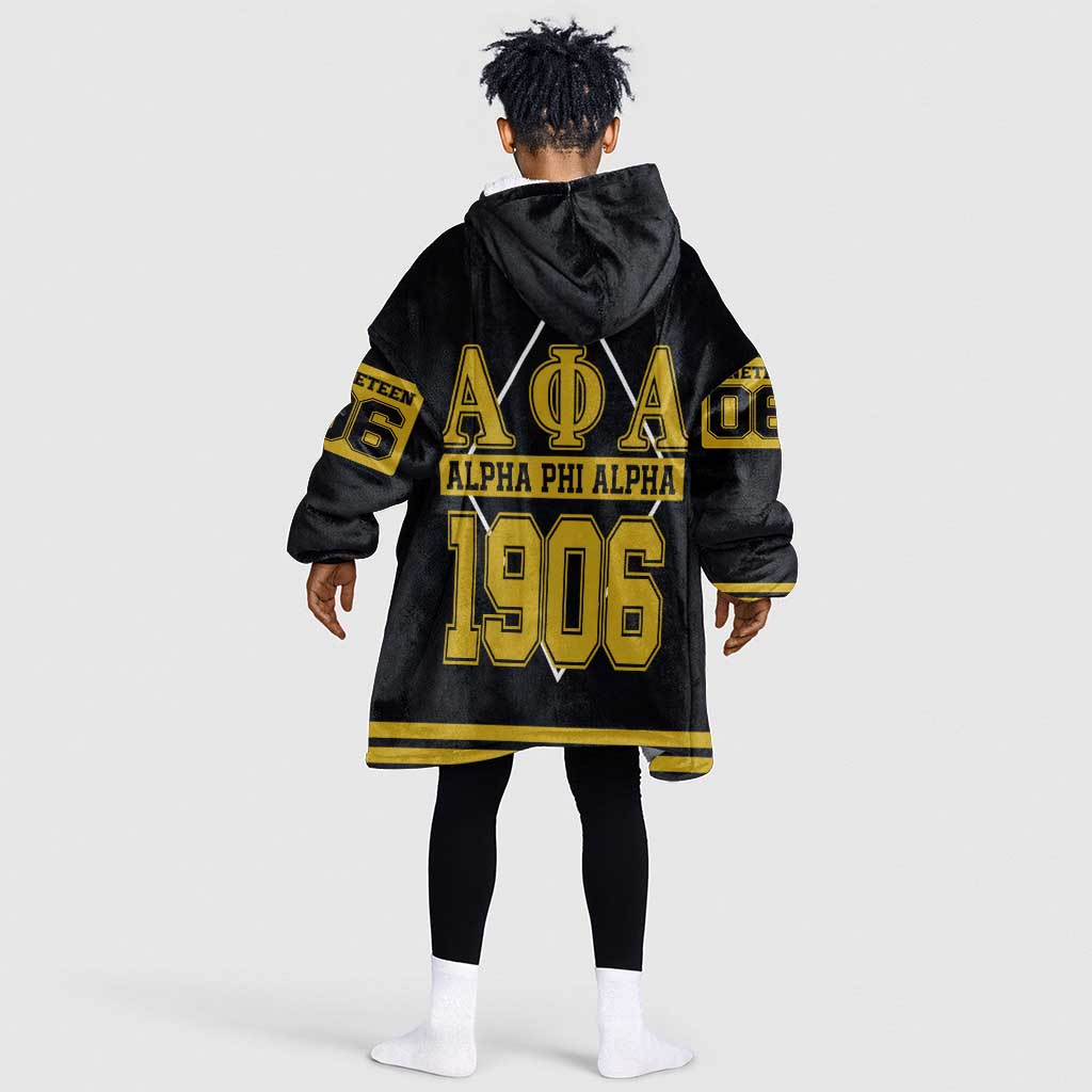 Ice Cold 06 Alpha Phi Alpha With Diamond Accents Kid Wearable Blanket Hoodie