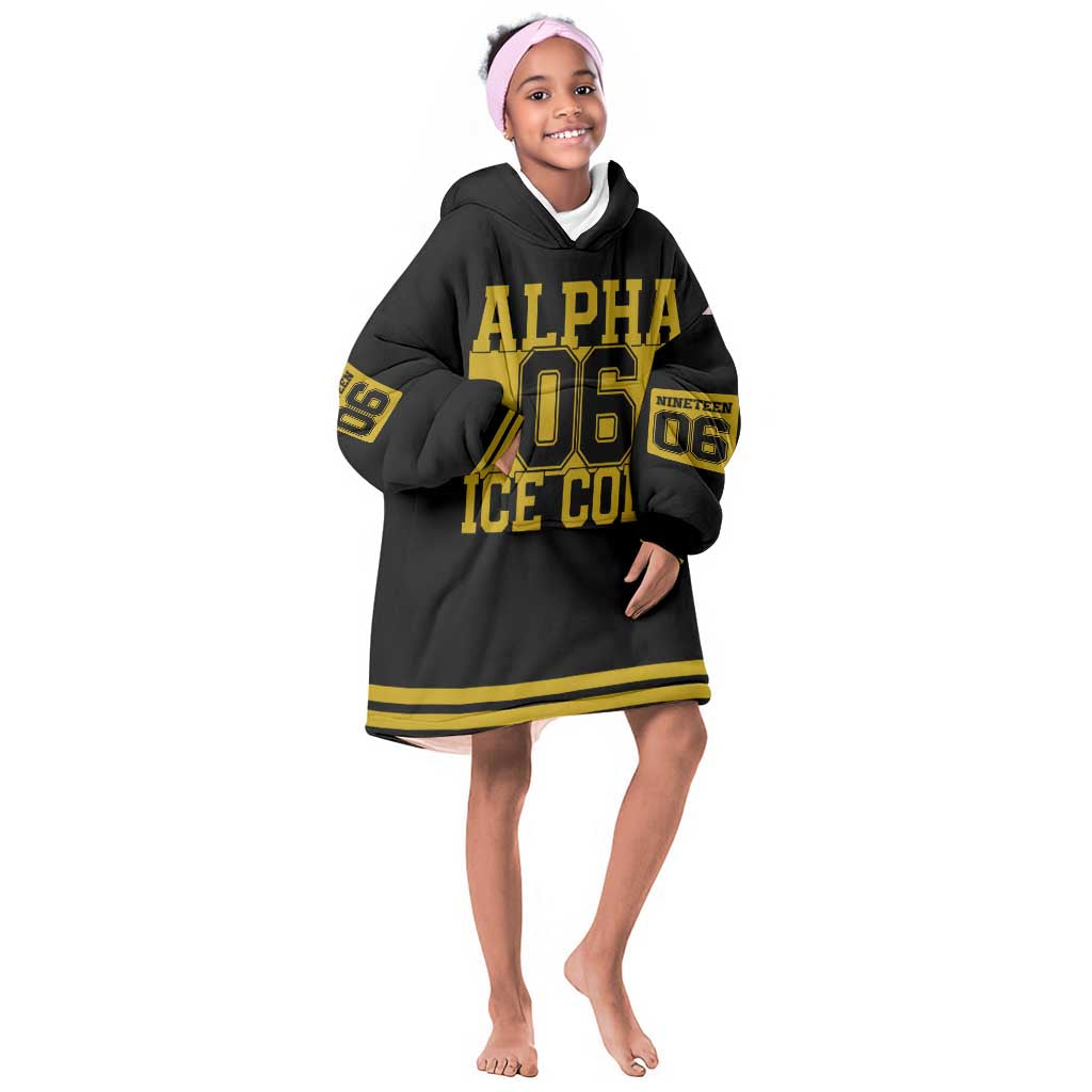Ice Cold 06 Alpha Phi Alpha With Diamond Accents Kid Wearable Blanket Hoodie