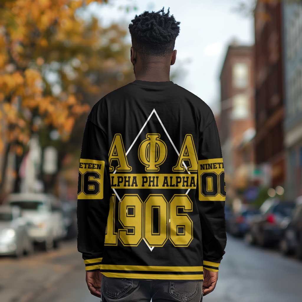 Ice Cold 06 Alpha Phi Alpha With Diamond Accents Long Sleeve Shirt