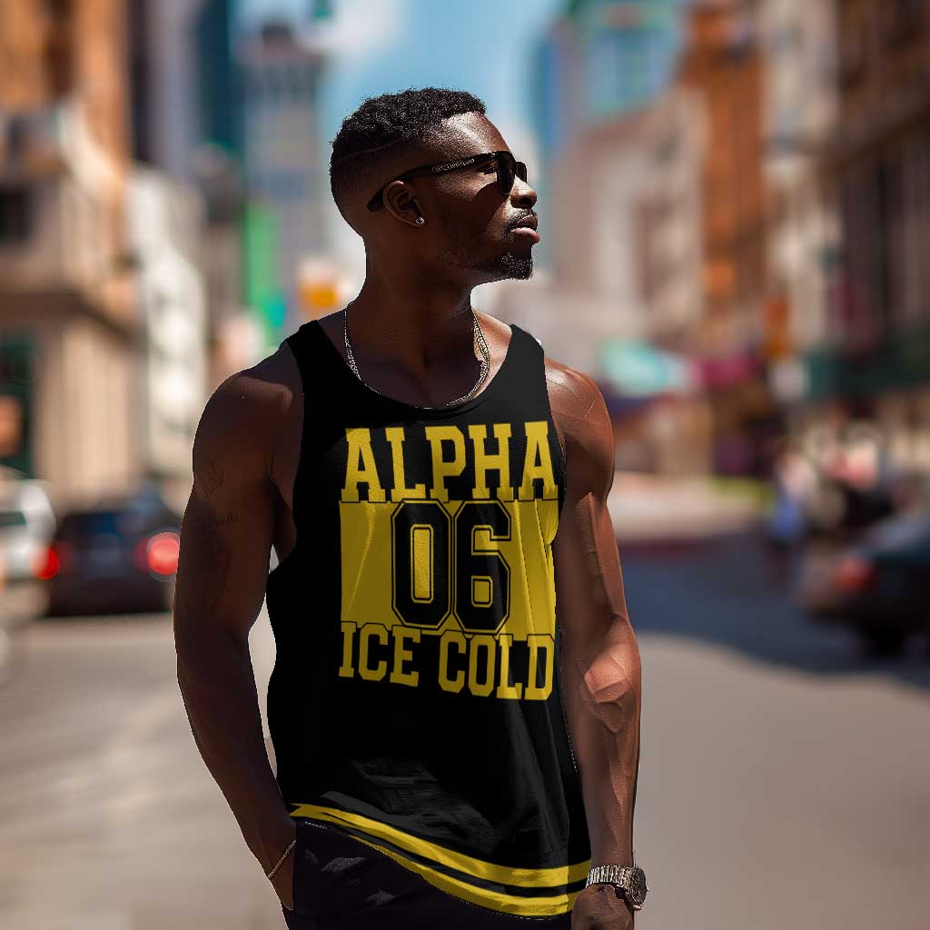 Ice Cold 06 Alpha Phi Alpha With Diamond Accents Men Tank Top