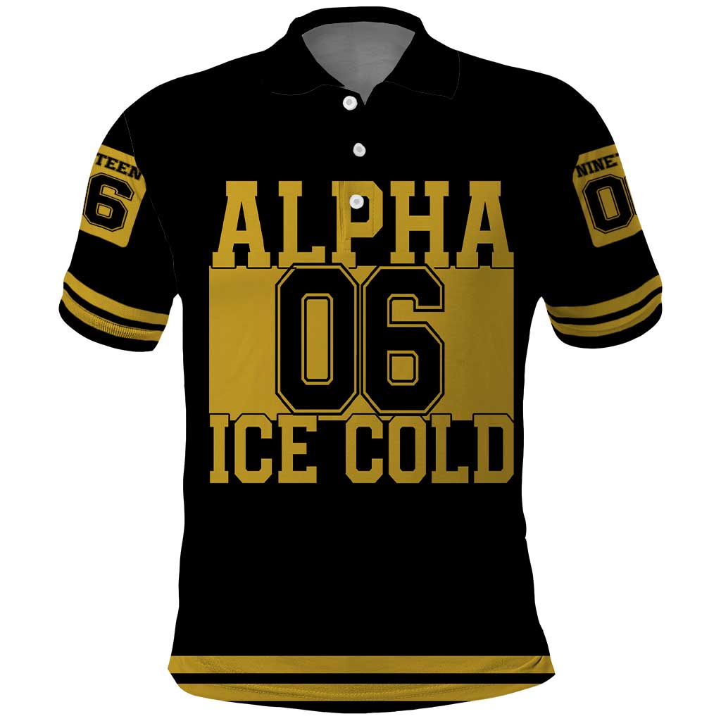 Ice Cold 06 Alpha Phi Alpha With Diamond Accents Polo Shirt