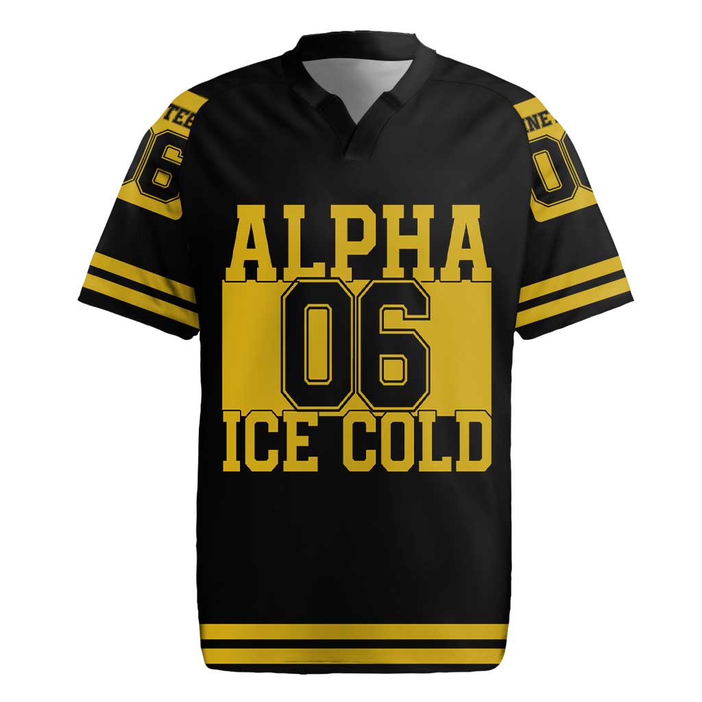 Ice Cold 06 Alpha Phi Alpha With Diamond Accents Rugby Jersey