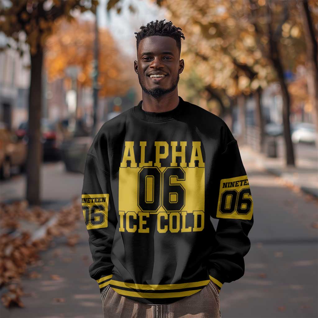 Ice Cold 06 Alpha Phi Alpha With Diamond Accents Sweatshirt