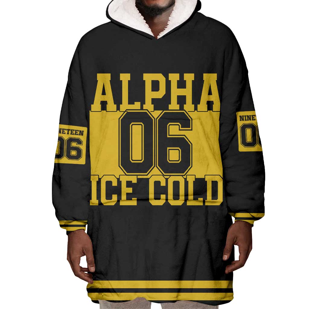 Ice Cold 06 Alpha Phi Alpha With Diamond Accents Wearable Blanket Hoodie