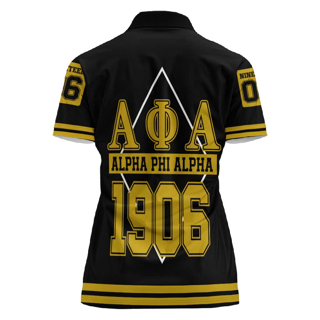 Ice Cold 06 Alpha Phi Alpha With Diamond Accents Women Polo Shirt