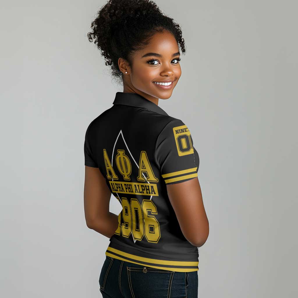 Ice Cold 06 Alpha Phi Alpha With Diamond Accents Women Polo Shirt