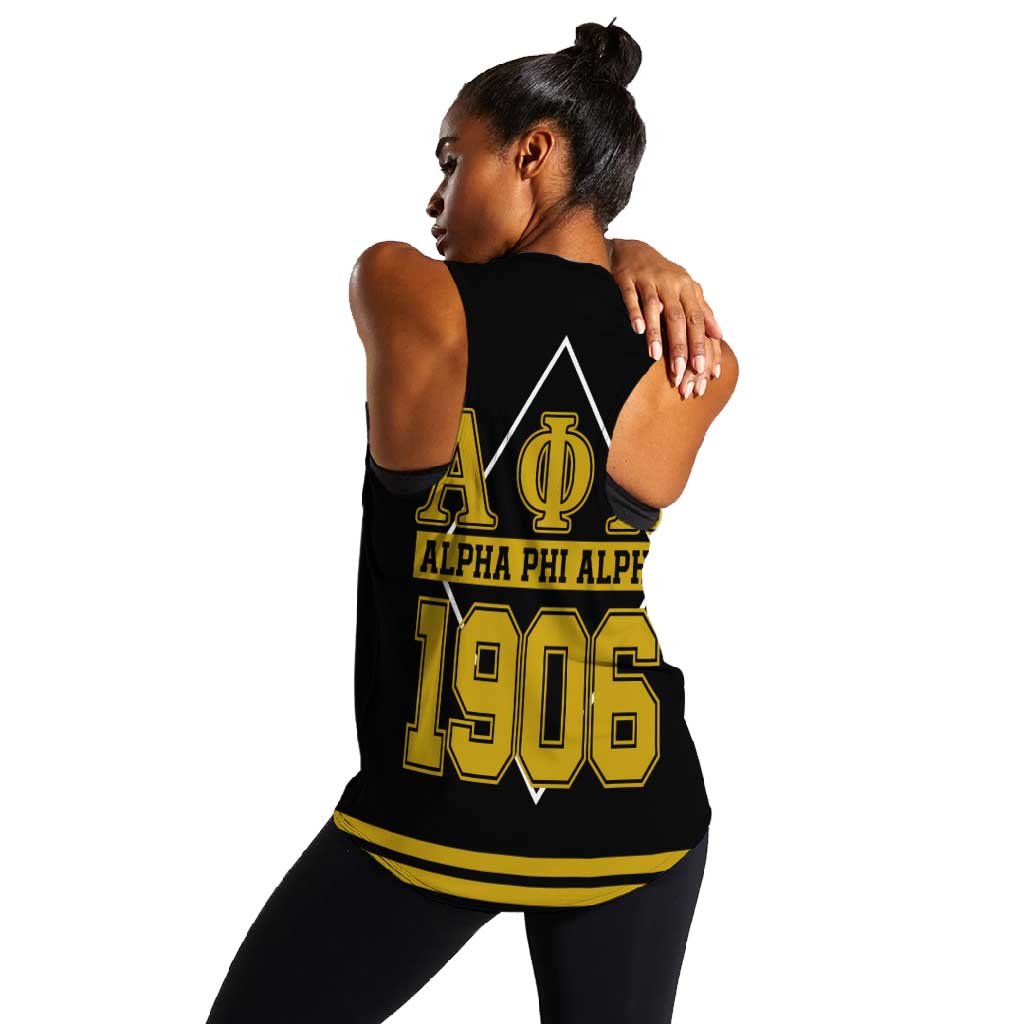 Ice Cold 06 Alpha Phi Alpha With Diamond Accents Women Racerback Tank