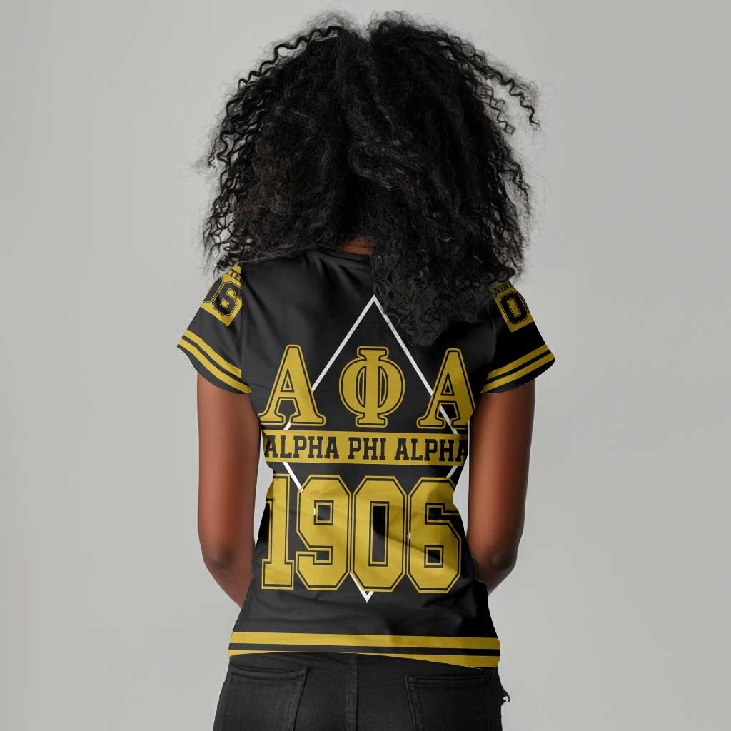 Ice Cold 06 Alpha Phi Alpha With Diamond Accents Women V-Neck T-Shirt