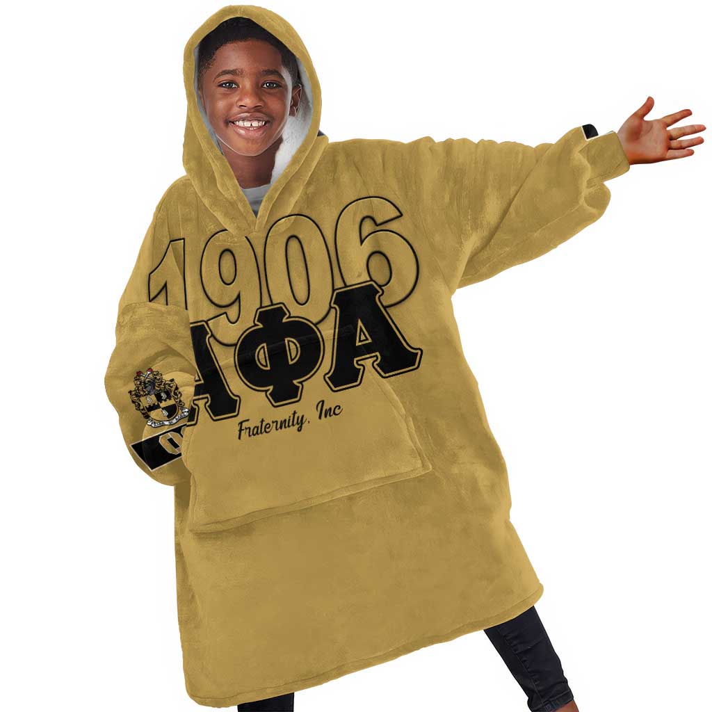 Alpha Phi Alpha 1906 Kid Wearable Blanket Hoodie Fraternity Gear For Alpha